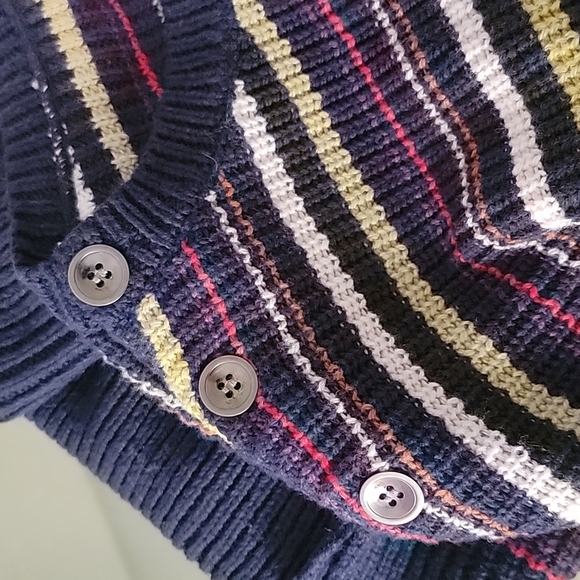 EUC C*A*S*L*O*N Chunky Cable striped sweater - Picture 3 of 5